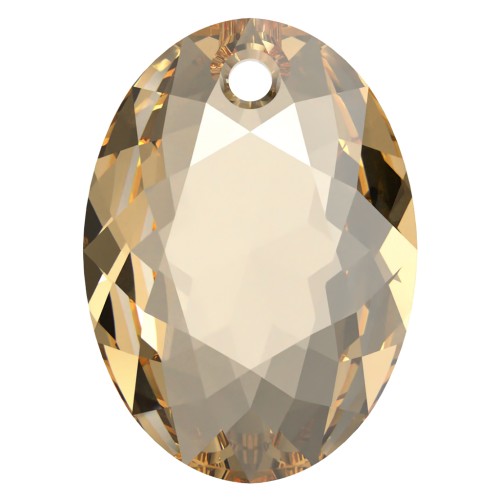 Swarovski 6438 Elliptic Cut Pendant 11.5 mm - Crystal Golden Shadow x1