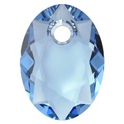 Swarovski 6438 Elliptic Cut Pendant 9 mm - ReCreated Cool Blue x1