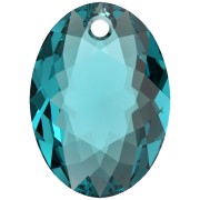 Swarovski 6438 Elliptic Cut Pendant 16 mm - Blue Zircon x1