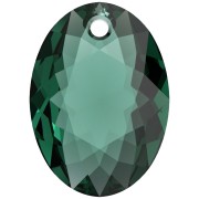 16mm Swarovski 6438 Elliptic Cut Pendant -Emerald x1