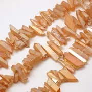 Pointed pendants in Crystal 10-50 mm Light Peach x4