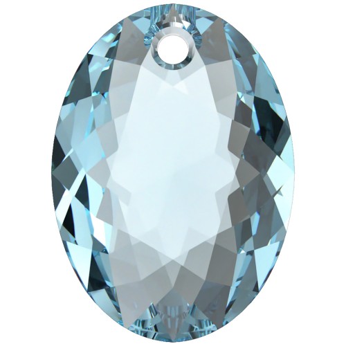 Swarovski 6438 Elliptic Cut Pendant 16 mm - Aquamarine x1
