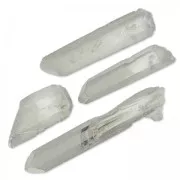 Pointed pendants in Crystal 10-50 mm Silver x4