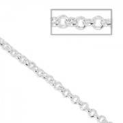 Belcher chain 2mm silver tone x 1m