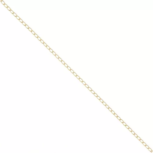 Curb links chain 1.7mm fine Gold plated x 1m