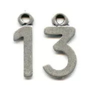 Number 13 charm x2