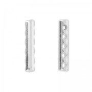 Spacer 5 rows 19x3.5 mm silver tone x1|raw }}