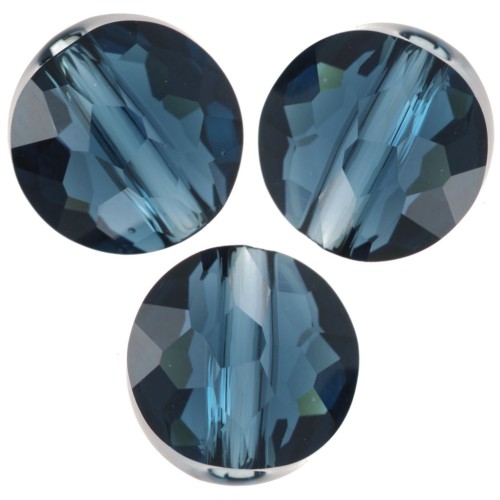 Flat round beads - 6 mm - Thin Round Swarovski 5034 - Montana x6