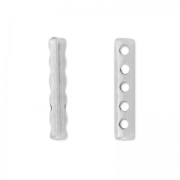 Spacer 5 rows 19x3.5 mm silver tone old x1