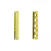 Spacer 5 rows 19x3.5 mm fine Gold plated x1
