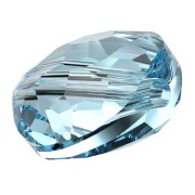 Flat round beads - 6 mm - Thin Round Swarovski 5034 - Aquamarine x6