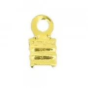 End clip 3mm fine Gold plated x10