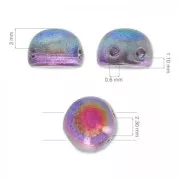 Bead cabochon 2 hole 6 mm Labrador x20