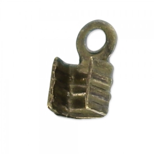 End clip 3mm bronze tone x10