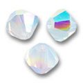 Swarovski 5328 Crystal Bicones 3mm White Opal AB x50