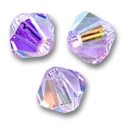 Swarovski 5328 Crystal Bicones 3mm Violet AB x50