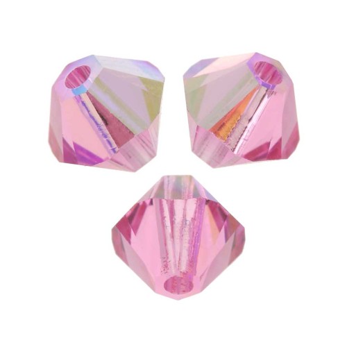 Swarovski 5328 Crystal Bicones 3mm Rose AB x50
