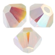 Crystal bicones Swarovski 5328 3 mm - White Opal AB 2X x50