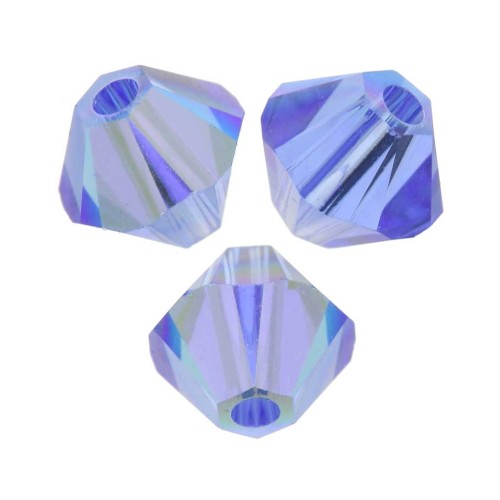 Swarovski crystal spinning tops 5328 3 mm Sapphire AB x50