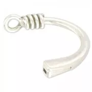 Half-bracelet Magnetic clasp for band 5 mm Old Silver tone x1