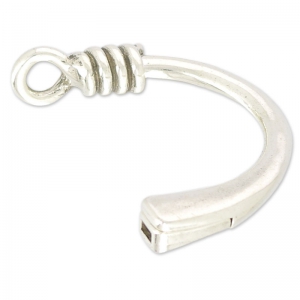 Half-bracelet Magnetic clasp for band 5 mm Old Silver tone x1