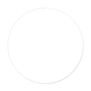 metal Round Circle 30 cm White x1