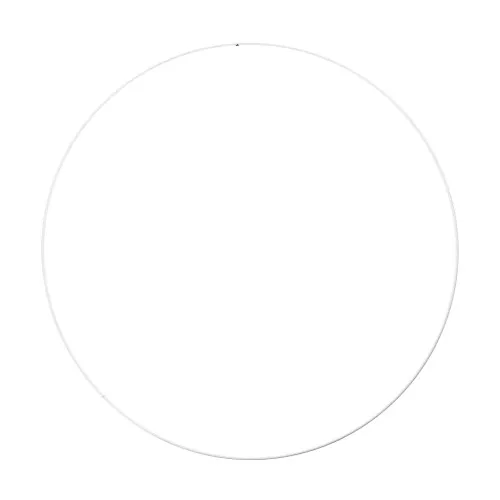 metal Round Circle 30 cm White x1