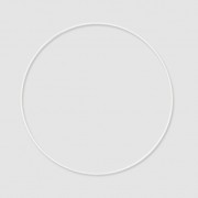 metal Round Circle 25 cm White x1