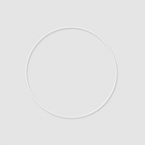 Metal Round Circle 15 cm White x1