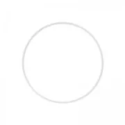 Metal Round Circle 15 cm White x1