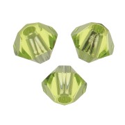 3mm Swarovski 5328 Crystal Bicones - Citrus Green x50