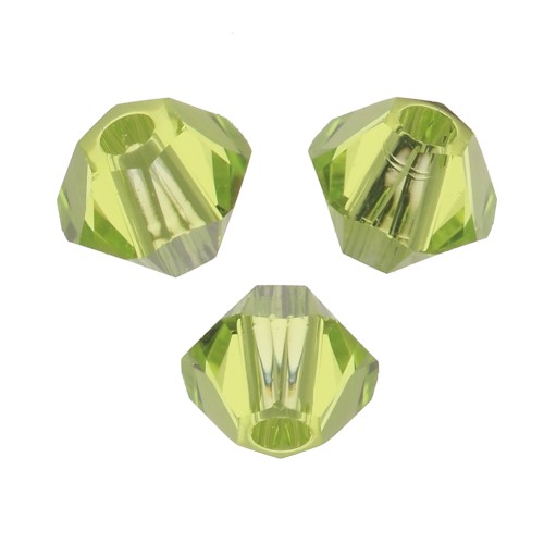 3mm Swarovski 5328 Crystal Bicones - Citrus Green x50