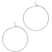 Creoles 25 mm to decorate - Stainless steel 316L x2