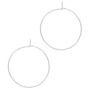 Delicate 30 mm hoop earrings for decorating - 304 Stainless Steel x2