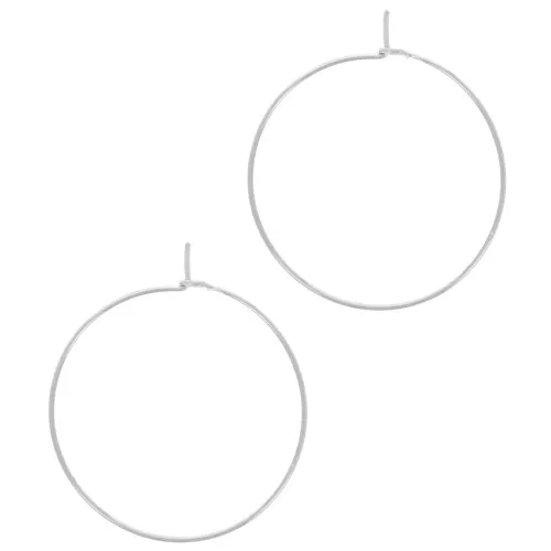 Delicate 30 mm hoop earrings for decorating - 304 Stainless Steel x2