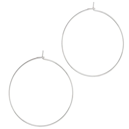 Creoles 35 mm stainless steel x2