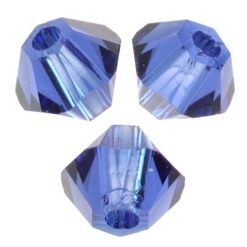 3mm Swarovski 5328 crystal bicones - Reinvented Dark Sapphire x50