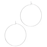 Creoles 40 mm stainless steel 304L x2