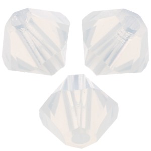 Swarovski 5328 Crystal Bicones 4mm White Opal x50