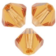 Swarovski 5328 Crystal Bicones 4mm Topaz x50