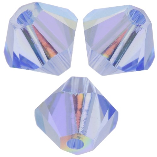 Swarovski crystal spinning tops 5328 4 mm Light Sapphire AB x50