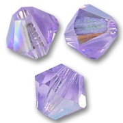 Swarovski 5328 Crystal Bicones 4mm Violet AB x50