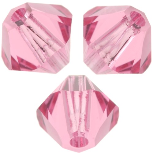 Swarovski 5328 Crystal Bicones 4mm Rose x50