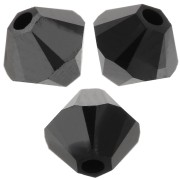 Swarovski crystal spinning tops 5328 4 mm Jet Hematite x50
