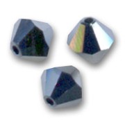 Swarovski 5328 Crystal Bicones 4mm Jet Hematite 2X x50