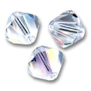 Swarovski 5328 Crystal Bicones 4mm Crystal Moonlight x50