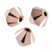 Swarovski 5328 Crystal Bicones 4mm Crystal Rose Gold 2X x50