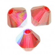 Swarovski crystal spinning tops 5328 4 mm Light Siam Shimmer x50