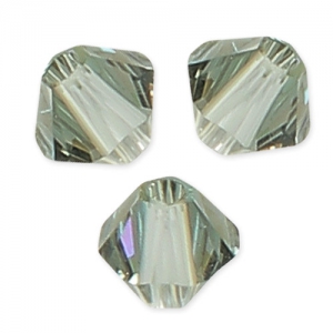 Swarovski crystal spinning tops 5328 4 mm Black Diamond Shimmer x50