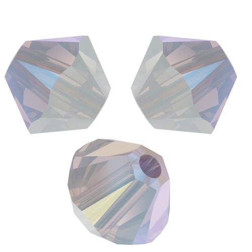 Swarovski crystal spinning tops 5328 4 mm White Opal Shimmer x50